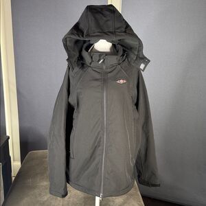 Wasoto Women’s Black Heated Jacket Removable Hood Zip Up Size 2XL Battery Pack